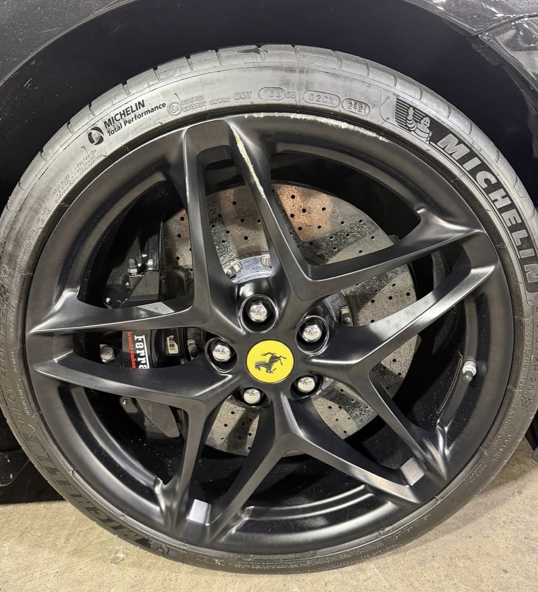 Ferrari wheel, before repair